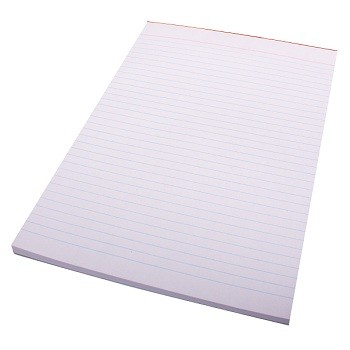 A4 Ruled Office Pad 100 Leaf White